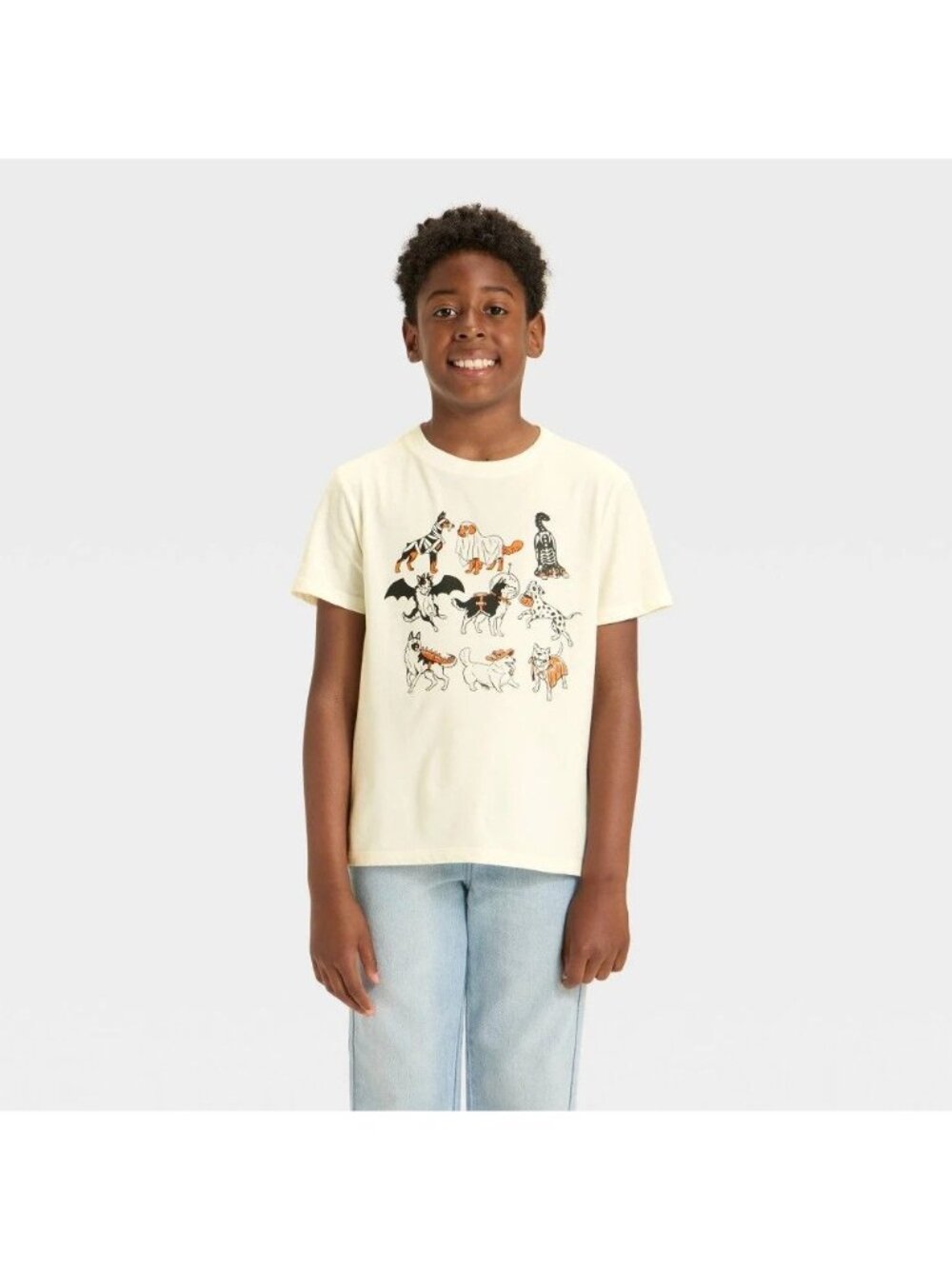 NWT Boys' 16/18 (XXL) Short Sleeve Halloween Dogs Graphic T-Shirt - Cat & Jack